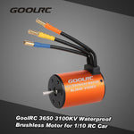 GoolRC 3650 3100KV Waterproof Brushless Motor for 1/10 RC Car HSP 94123 HuanQi 727 FS Racing 53625/53632